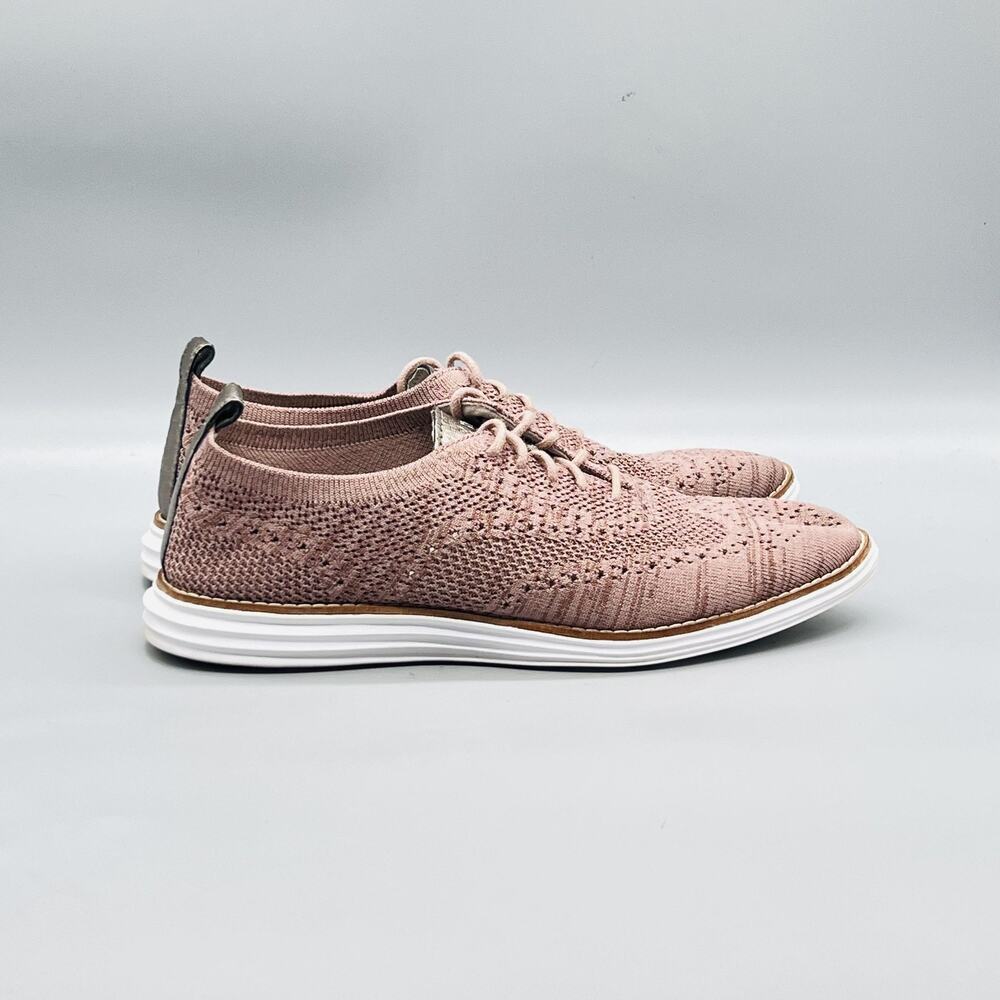 Cole Haan Shoes Womens 8 Pink Knit Grand OS Low Top Sneakers Comfort Casual